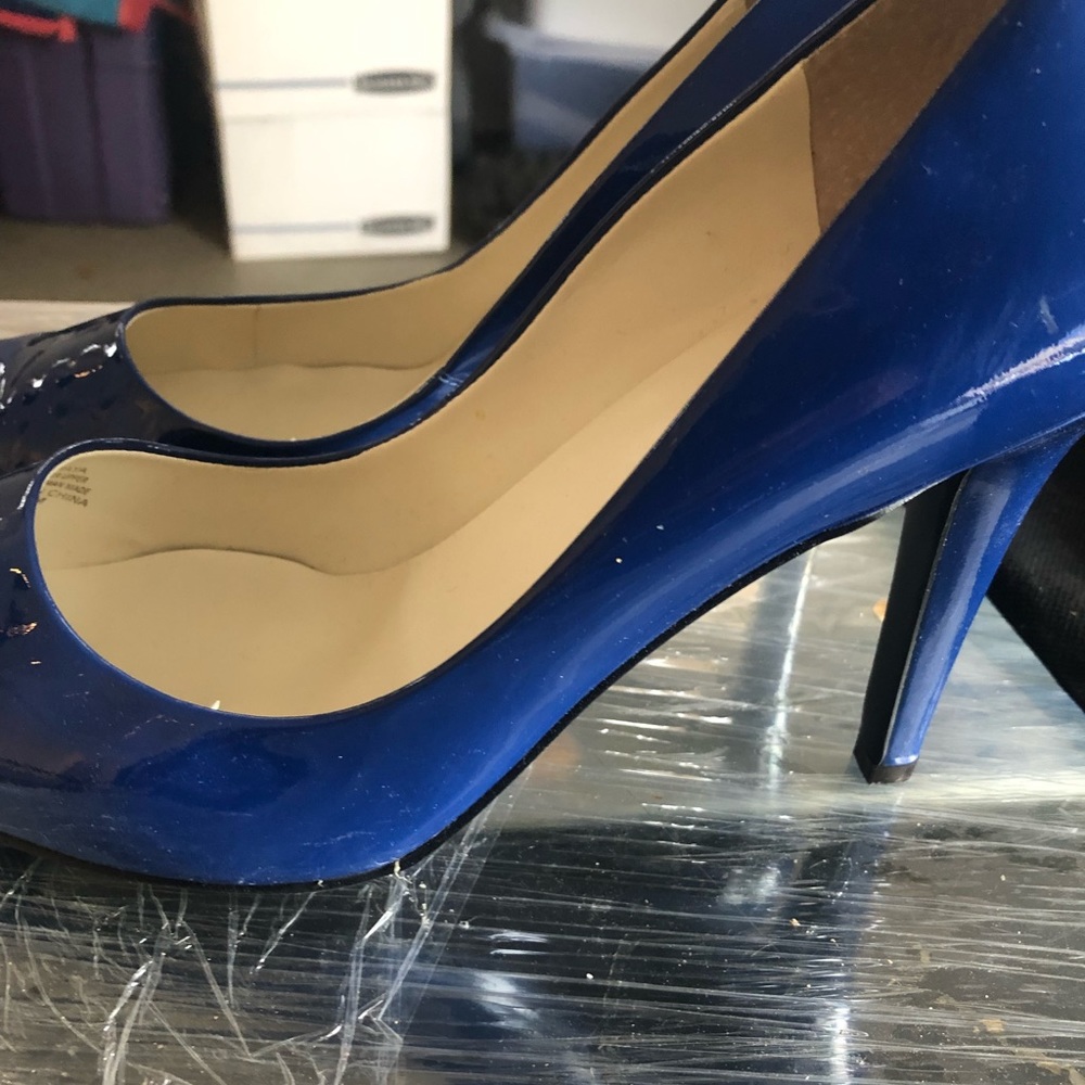 Ralph Lauren Cobalt Blue Patent Heels